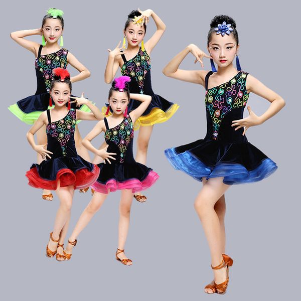 girls sequined ballroom latin dancing dress children performance modern stage wear party outfits salsa dance wear costumes, Black;red
girls sequined ballroom latin dancing dress children performance modern stage wear party outfits salsa dance wear costumes, Black;red