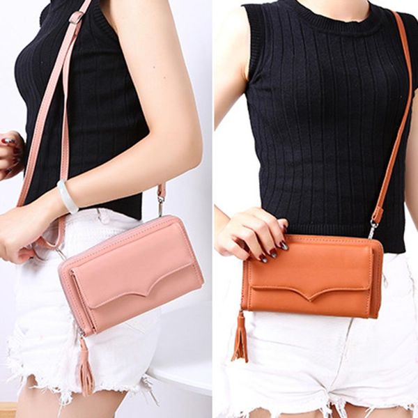 women solid color tassel multilayer crossbody shoulder bag long clutches purse
women solid color tassel multilayer crossbody shoulder bag long clutches purse