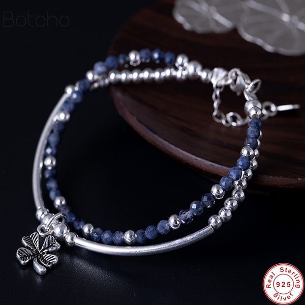 925 sterling silver bracelet handmade vintage natural lapis stone bracelet with charm womens men meditation yoga bracele, Black
925 sterling silver bracelet handmade vintage natural lapis stone bracelet with charm womens men meditation yoga bracele, Black