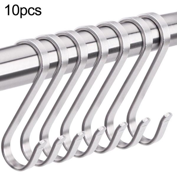 10pcs stainless steel s hooks hanger bayonet anti-drop thick s-shape hook multi-function hook clothing kitchen gadget storage
10pcs stainless steel s hooks hanger bayonet anti-drop thick s-shape hook multi-function hook clothing kitchen gadget storage