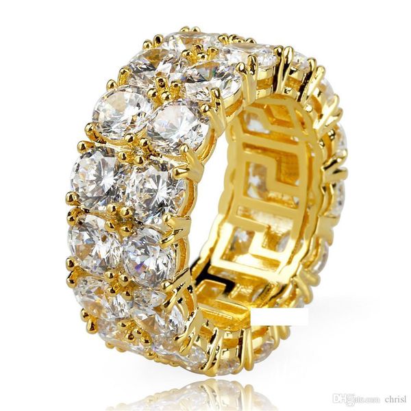 хип-хоп iced out медь золото серебро цвет покрытием micro pave cz камень 2 ряда круглое кольцо мужчины женщины шарм ювелирные изделия, Silver
хип-хоп iced out медь золото серебро цвет покрытием micro pave cz камень 2 ряда круглое кольцо мужчины женщины шарм ювелирные изделия, Silver