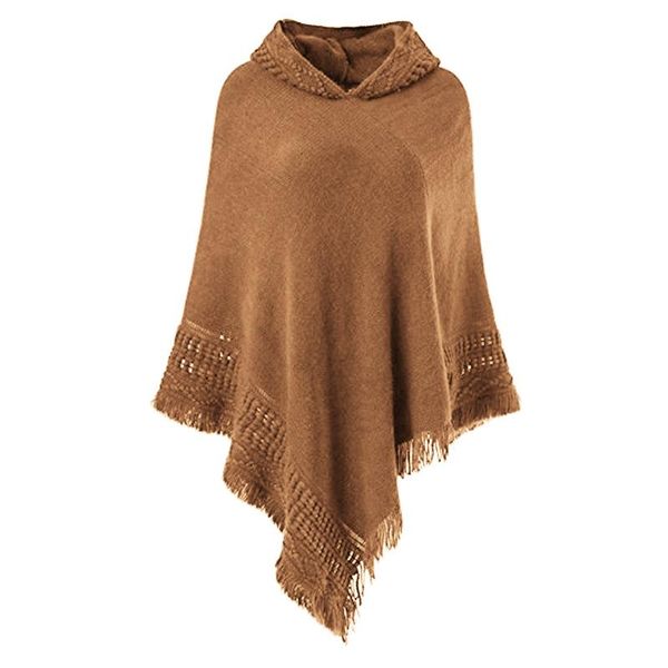 autumn casual sweater women tassel hooded poncho cape knitted sweater loose pullover cloak poncho warm outwear coat jumper, Black
autumn casual sweater women tassel hooded poncho cape knitted sweater loose pullover cloak poncho warm outwear coat jumper, Black