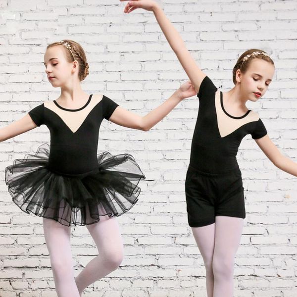 stage wear short sleeves ballet leotard dance tutu practice shorts for kids and girls, Black;red
stage wear short sleeves ballet leotard dance tutu practice shorts for kids and girls, Black;red