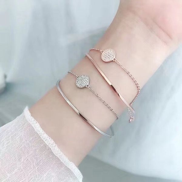 2pcs stainless steel jewelry zirconia tennis bracelet & bangle rose gold color charm bracelet for women bridal wedding jewelry, Black
2pcs stainless steel jewelry zirconia tennis bracelet & bangle rose gold color charm bracelet for women bridal wedding jewelry, Black