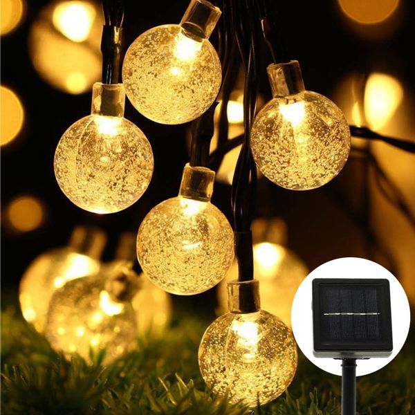 Solar String Light 30led Fairy String Lights Bubble Crystal Ball Lights Decorative Lighting For Outdoor Garden Home Party