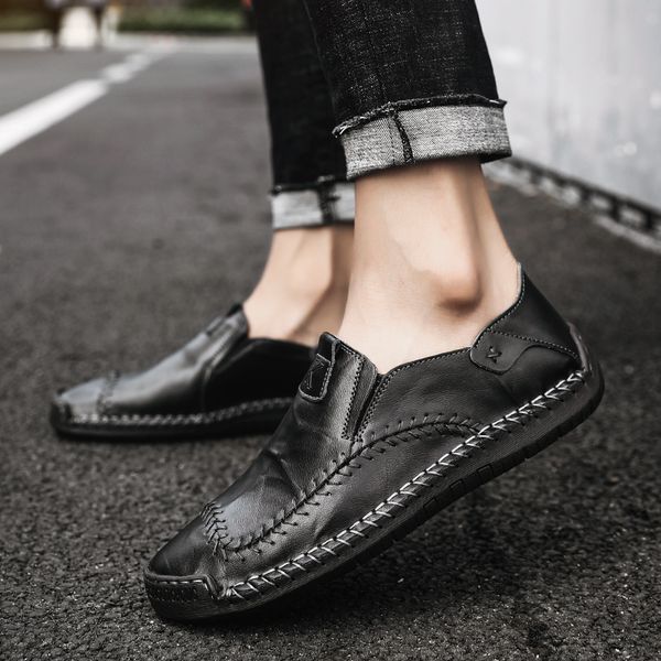 2019 autumn mens shoes casual luxury fashion men loafers genuine leather moccasins comfy breathable slip on boat driving shoes, Black
2019 autumn mens shoes casual luxury fashion men loafers genuine leather moccasins comfy breathable slip on boat driving shoes, Black