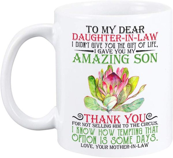 to my daughter son in law mug 11oz funny creative coffee mug gift for family(to dear daughter-in-law),dropshipping
to my daughter son in law mug 11oz funny creative coffee mug gift for family(to dear daughter-in-law),dropshipping