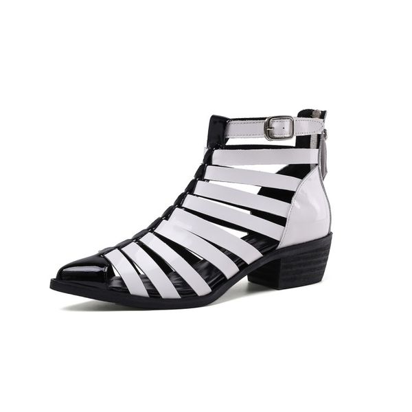 2020 new spring pointed fashion simple wild women's sandals women's boots shoes, Black
