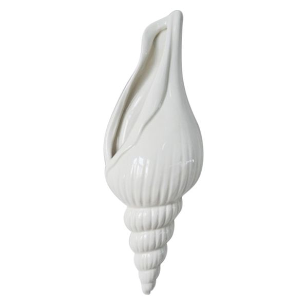 modern white ceramic sea shell conch flower vase wall hanging decorative vase for home wall decoration 
modern white ceramic sea shell conch flower vase wall hanging decorative vase for home wall decoration
