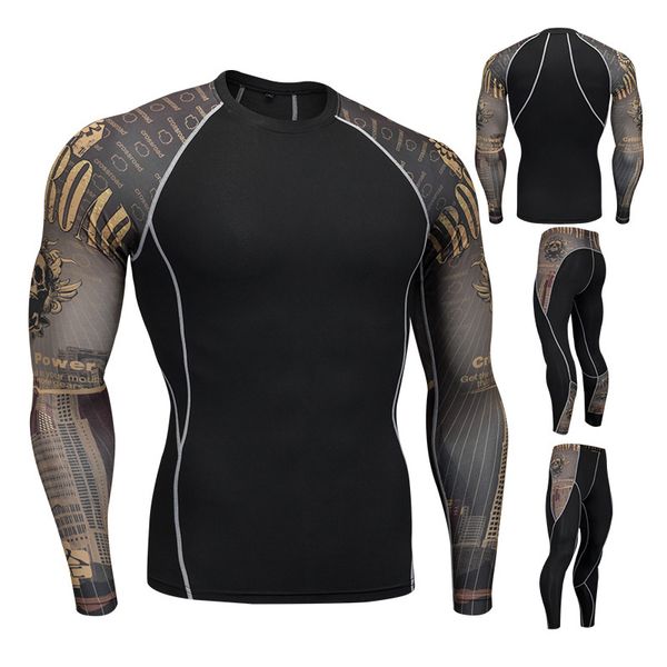 training set bodybuilding training pants men t-shirt jogging pants men rash guard thermal compression underwear clothing kit, Black;blue
training set bodybuilding training pants men t-shirt jogging pants men rash guard thermal compression underwear clothing kit, Black;blue