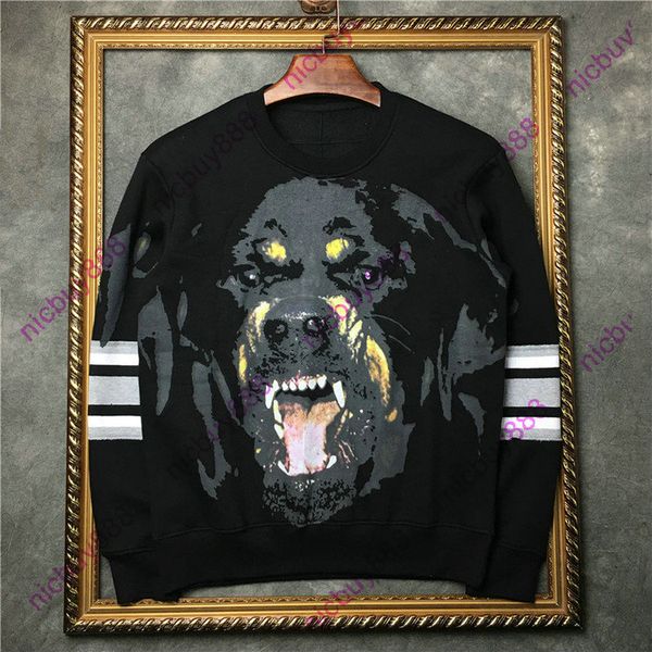 2020 autumn fashion designer luxury mens classic animal rottweiler print striped sleeve hoodies pullover hoody casual cotton sweatshirt, Black
2020 autumn fashion designer luxury mens classic animal rottweiler print striped sleeve hoodies pullover hoody casual cotton sweatshirt, Black