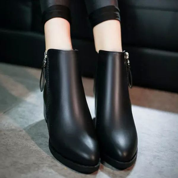 warm wedge heel footwear middle pointed toe zipper spring autumn synthetic pu casual solid women ankle boots thick#326, Black
warm wedge heel footwear middle pointed toe zipper spring autumn synthetic pu casual solid women ankle boots thick#326, Black