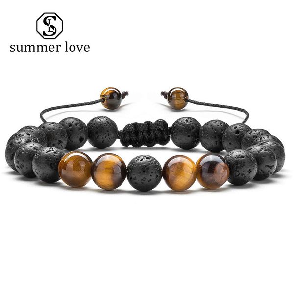 2019 8mm natural volcanic stone bracelet for men women fashion handmade braided delicate tiger eye beads bracelet jewelry gift, Black
2019 8mm natural volcanic stone bracelet for men women fashion handmade braided delicate tiger eye beads bracelet jewelry gift, Black
