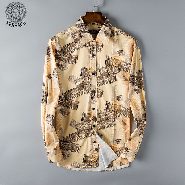 Luxury Mens Designer Long Sleeve Shirts Firmate Business Dress Shirts Fashion Casual Brand Shirt Print Slim Shirt Homme Button Up Tops 173
Luxury Mens Designer Long Sleeve Shirts Firmate Business Dress Shirts Fashion Casual Brand Shirt Print Slim Shirt Homme Button Up Tops 173