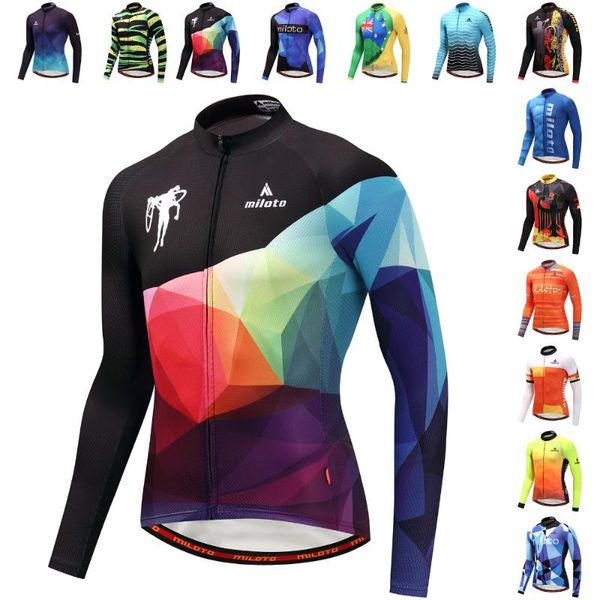 miloto men spring autumn cycling jersey long sleeve bike shirts bicycle wear mtb motocross jersey clothing, Black;red
miloto men spring autumn cycling jersey long sleeve bike shirts bicycle wear mtb motocross jersey clothing, Black;red