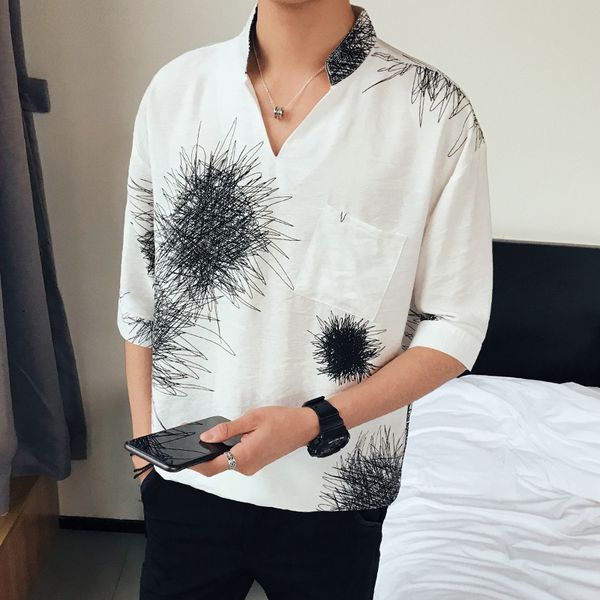 yasuguoji new 2019 fashion print short sleeve shirt mens dress shirts mens casual hawaiian shirt loose pattern men luxury, White;black
yasuguoji new 2019 fashion print short sleeve shirt mens dress shirts mens casual hawaiian shirt loose pattern men luxury, White;black