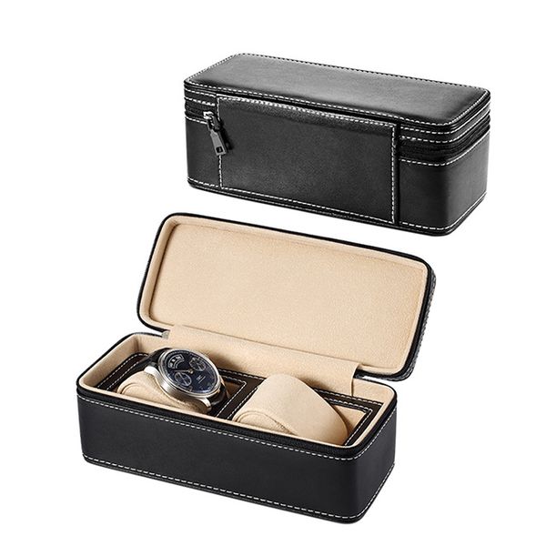 custom luxury gift packaging display pillow rustic leather double watch box with zipper, Black;blue
custom luxury gift packaging display pillow rustic leather double watch box with zipper, Black;blue