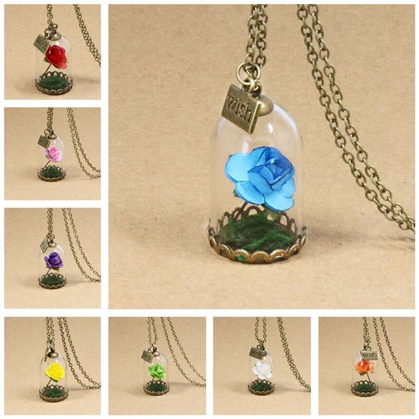 beauty beast necklace rose glass bottle necklace dan320 mix order pendant necklaces, Silver
beauty beast necklace rose glass bottle necklace dan320 mix order pendant necklaces, Silver