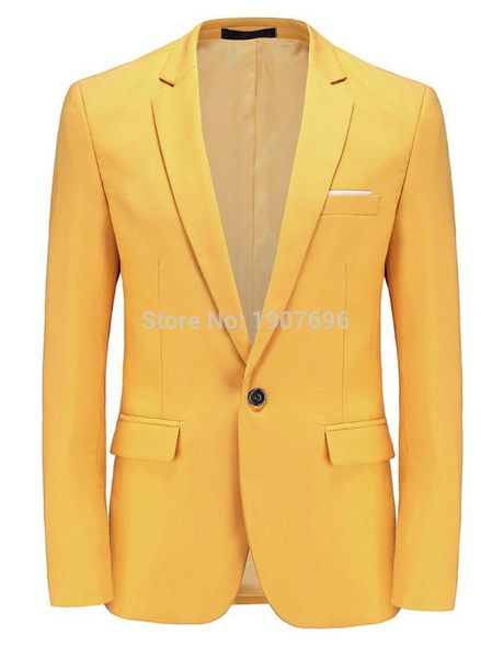 yellow mens blazer for prom notched lapel casual style slim fit man suit single jacket, White;black
yellow mens blazer for prom notched lapel casual style slim fit man suit single jacket, White;black