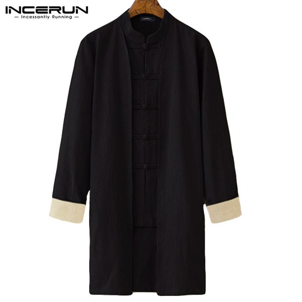 incerun chinese tang suit men solid long sleeve retro shirt kimono jackets fashion trend joker buckle cotton mens long blouse 7, White;black
incerun chinese tang suit men solid long sleeve retro shirt kimono jackets fashion trend joker buckle cotton mens long blouse 7, White;black