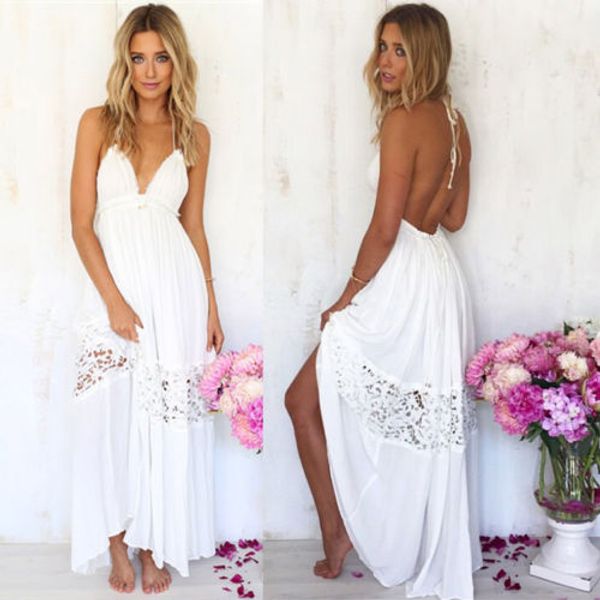 Fashion Sexy Women Dress Summer Lace Crochet Backless Halter Beach Dress Long Maix Sundress New Fashion Women Clothes
Fashion Sexy Women Dress Summer Lace Crochet Backless Halter Beach Dress Long Maix Sundress New Fashion Women Clothes