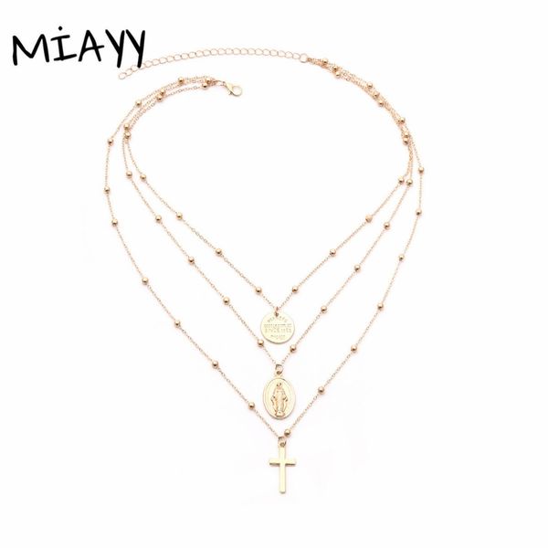 catholic rosary beads jesus cross long necklace women charms gold multilayers chain choker necklaces fashion jewelry, Golden;silver
catholic rosary beads jesus cross long necklace women charms gold multilayers chain choker necklaces fashion jewelry, Golden;silver