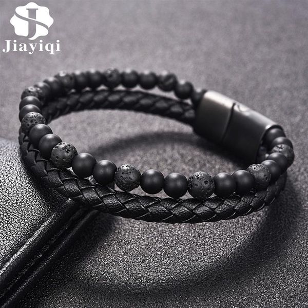 jiayiqi leather bracelet natural lava stone beads bracelet for men multilayer braided rope chain stainless steel magnetic clasps, Golden;silver
jiayiqi leather bracelet natural lava stone beads bracelet for men multilayer braided rope chain stainless steel magnetic clasps, Golden;silver