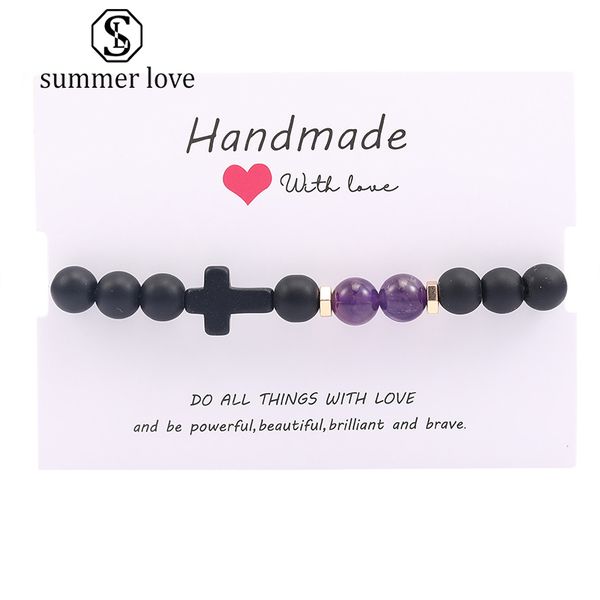 handmade jesus cross charm bracelet 8mm bright frosted stone bead bracelet bangles rope string bracelet for women men fashion jewelry, Black
handmade jesus cross charm bracelet 8mm bright frosted stone bead bracelet bangles rope string bracelet for women men fashion jewelry, Black