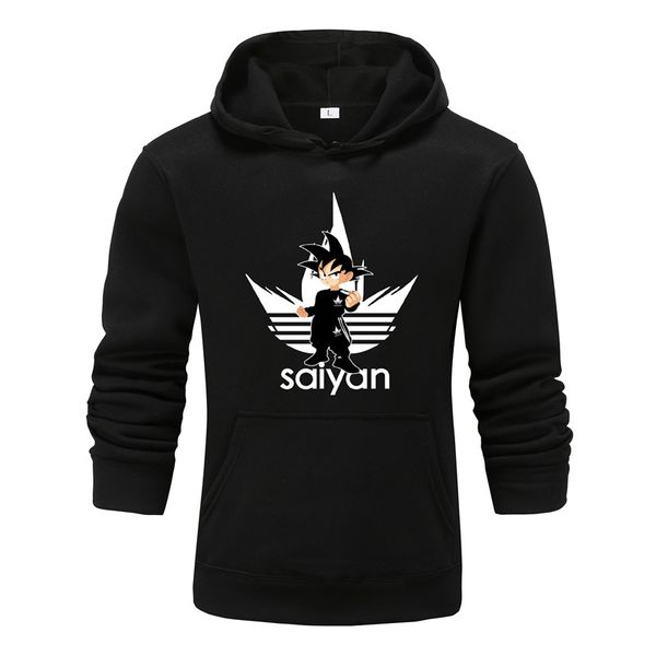 hoodie men's autumn and winter 2020 hoodie casual printing men's fashion, Black