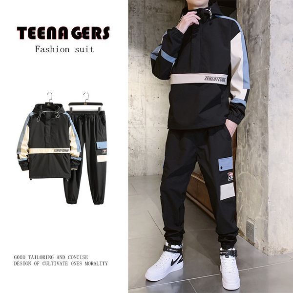 men sportswear set spring autumn hoodies set mens tracksuit patchwork hip hop sweatshirt+pants male casual two pieces track suit, Gray
men sportswear set spring autumn hoodies set mens tracksuit patchwork hip hop sweatshirt+pants male casual two pieces track suit, Gray