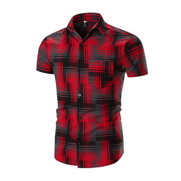 shirt 2019 men's summer and autumn new plaid blue cotton red slim fit brand shirt men style turn down collar short sleeve, White;black
shirt 2019 men's summer and autumn new plaid blue cotton red slim fit brand shirt men style turn down collar short sleeve, White;black