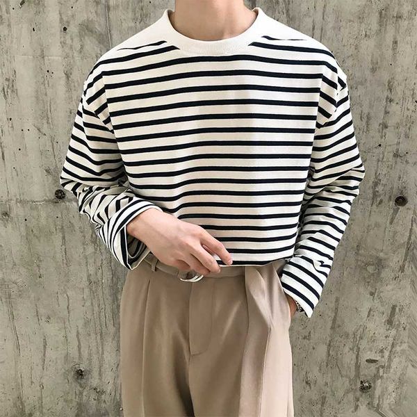 men women long sleeve loose casual stripe t shirt male vintage streetwear hip hop japan harajuku bottom tshirt tees shirts, White;black
men women long sleeve loose casual stripe t shirt male vintage streetwear hip hop japan harajuku bottom tshirt tees shirts, White;black