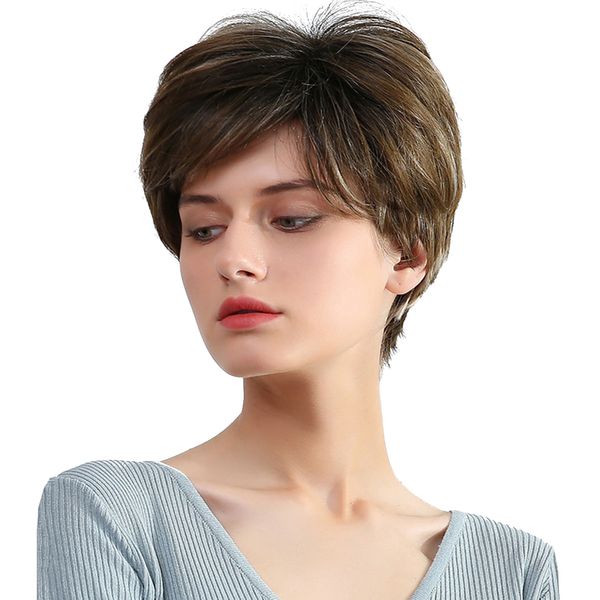 women's straight side part layered shaggy full wigs w/ bangs for cosplay cpstume, Black
women's straight side part layered shaggy full wigs w/ bangs for cosplay cpstume, Black