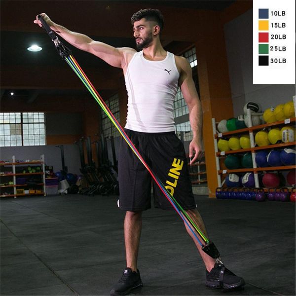 11pc resistance bands set expander rubber band stretch sport training physical gyms indoor outdoor fitness equipment 
11pc resistance bands set expander rubber band stretch sport training physical gyms indoor outdoor fitness equipment