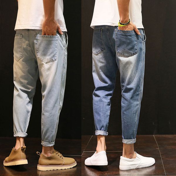 2020 spring summer casual washing vintage hip hop student teenagers thin jeans men loose harem pants male, Blue
2020 spring summer casual washing vintage hip hop student teenagers thin jeans men loose harem pants male, Blue