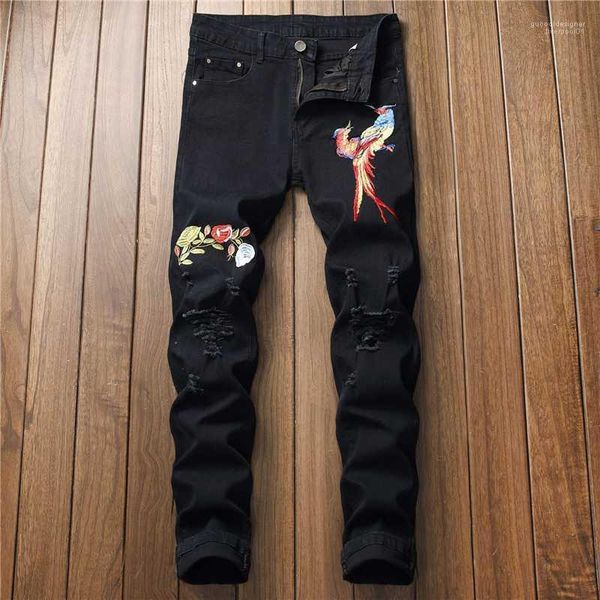 distrressed flower birds male pencil pants ripped fashion solid boys trousers spring mens hole embroidery jeans black, Blue
distrressed flower birds male pencil pants ripped fashion solid boys trousers spring mens hole embroidery jeans black, Blue