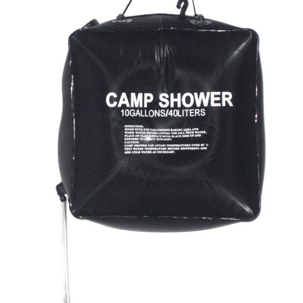40l Camp Shower Bag Large Capacity 10 Gallon Camping Hiking Solar Heated Bathing Shower Camp Bag Outdoor Water