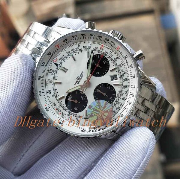 luxury factory new watch 43mm white face aviation timing 1 series stainless steel strap eta 7750 movement chronograph fashion mens watches, Slivery;brown
luxury factory new watch 43mm white face aviation timing 1 series stainless steel strap eta 7750 movement chronograph fashion mens watches, Slivery;brown