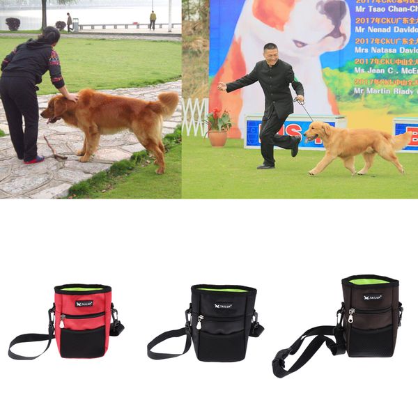 2pcs pet treat bag dog obedience training waist pouch food snack bag