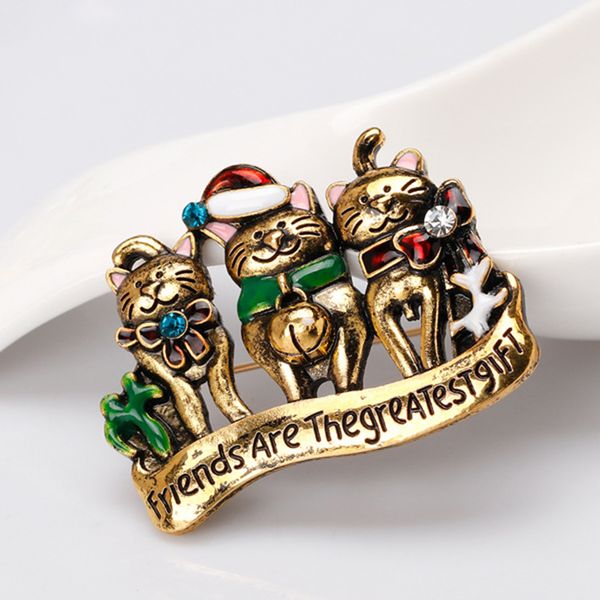 cartoon cute cat rhinestone brooches pins xmas jewelry clothes accessories christmas series brooch jewelry, Gray
cartoon cute cat rhinestone brooches pins xmas jewelry clothes accessories christmas series brooch jewelry, Gray