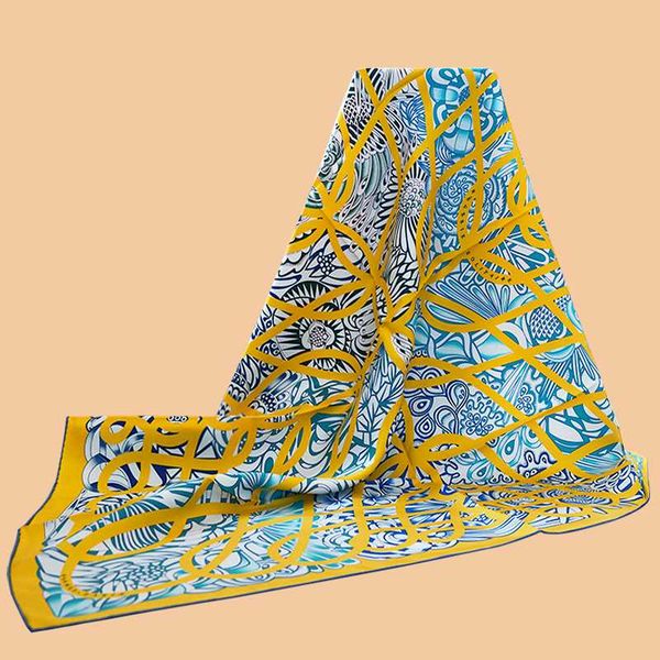 huajun 2 store || late arrival new product "reverie solitaire" 90 silk square scarf twill print scarf hand rolled, Blue;gray
huajun 2 store || late arrival new product "reverie solitaire" 90 silk square scarf twill print scarf hand rolled, Blue;gray
