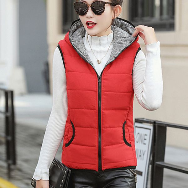 new autumn winter women vest cotton hooded casual slim waistcoat female sleeveless thicken vests pink orange green, Black;white
new autumn winter women vest cotton hooded casual slim waistcoat female sleeveless thicken vests pink orange green, Black;white