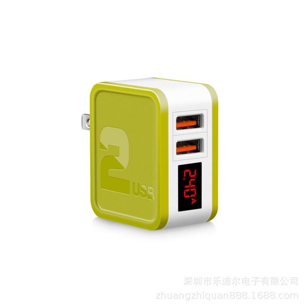 5V/2.4A Dual USB Charging Plug Head Universal Mobile Phone Fashion Direct Chargers Digital Display Folding Charger for US 3 Colors
5V/2.4A Dual USB Charging Plug Head Universal Mobile Phone Fashion Direct Chargers Digital Display Folding Charger for US 3 Colors