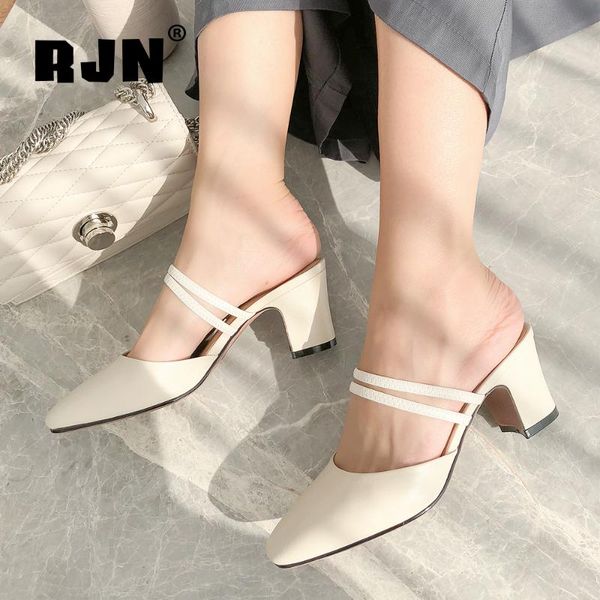 rjn fashion elegant slippers women's cow leather narrow band design shoes comfortable square heels slippers ro110, Black
rjn fashion elegant slippers women's cow leather narrow band design shoes comfortable square heels slippers ro110, Black