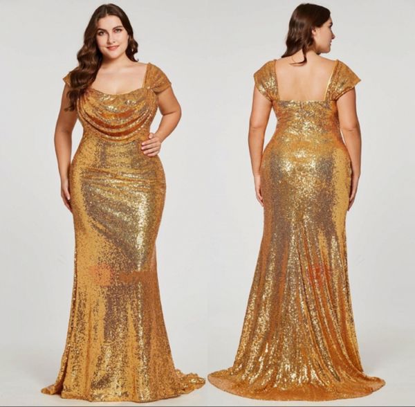 2023 mermaid evening dresses sparkly gold sequined plus size prom dress square neck zipper back floor length ruched new pageant dress, Black
2023 mermaid evening dresses sparkly gold sequined plus size prom dress square neck zipper back floor length ruched new pageant dress, Black