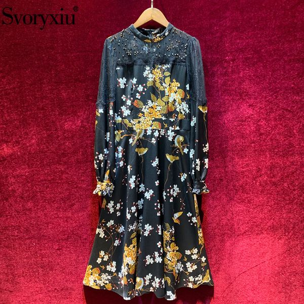 svoryxiu 2020 new women's summer vintage dresses women's fashion long sleeve diamond lace flower print runway dress vestdios, Black;gray
svoryxiu 2020 new women's summer vintage dresses women's fashion long sleeve diamond lace flower print runway dress vestdios, Black;gray
