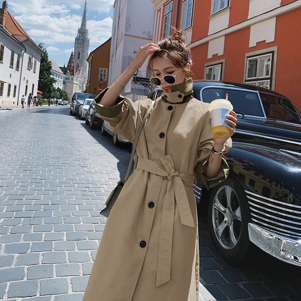 fashion women solid loose comfortable trench new arrival autumn winter temperamental cute holiday sash trend outerwear coat, Tan;black
fashion women solid loose comfortable trench new arrival autumn winter temperamental cute holiday sash trend outerwear coat, Tan;black