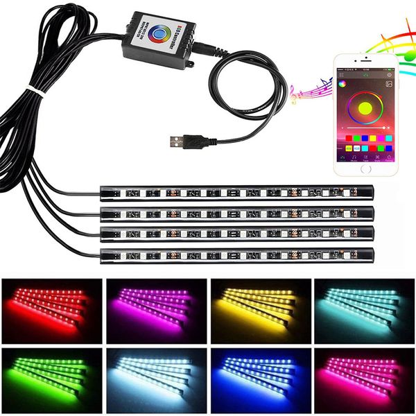 led strips, car interior lights, app bluetooth control usb powered light strip 4pcs rgb 36/48/60/72 leds multicolor underdash lighting kit w
led strips, car interior lights, app bluetooth control usb powered light strip 4pcs rgb 36/48/60/72 leds multicolor underdash lighting kit w