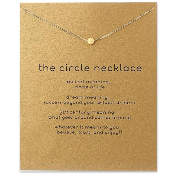 trendy the circle necklace for women minimalist pendant gold color chain choker necklaces valentine's day gift card, Silver
trendy the circle necklace for women minimalist pendant gold color chain choker necklaces valentine's day gift card, Silver