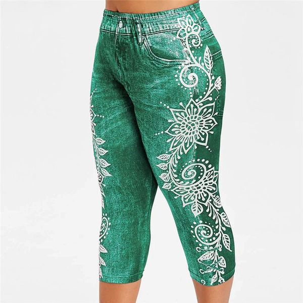 sports designer leggings mid calf floral print high waist summer female clothing fashion style casual apparel womens, Black
sports designer leggings mid calf floral print high waist summer female clothing fashion style casual apparel womens, Black